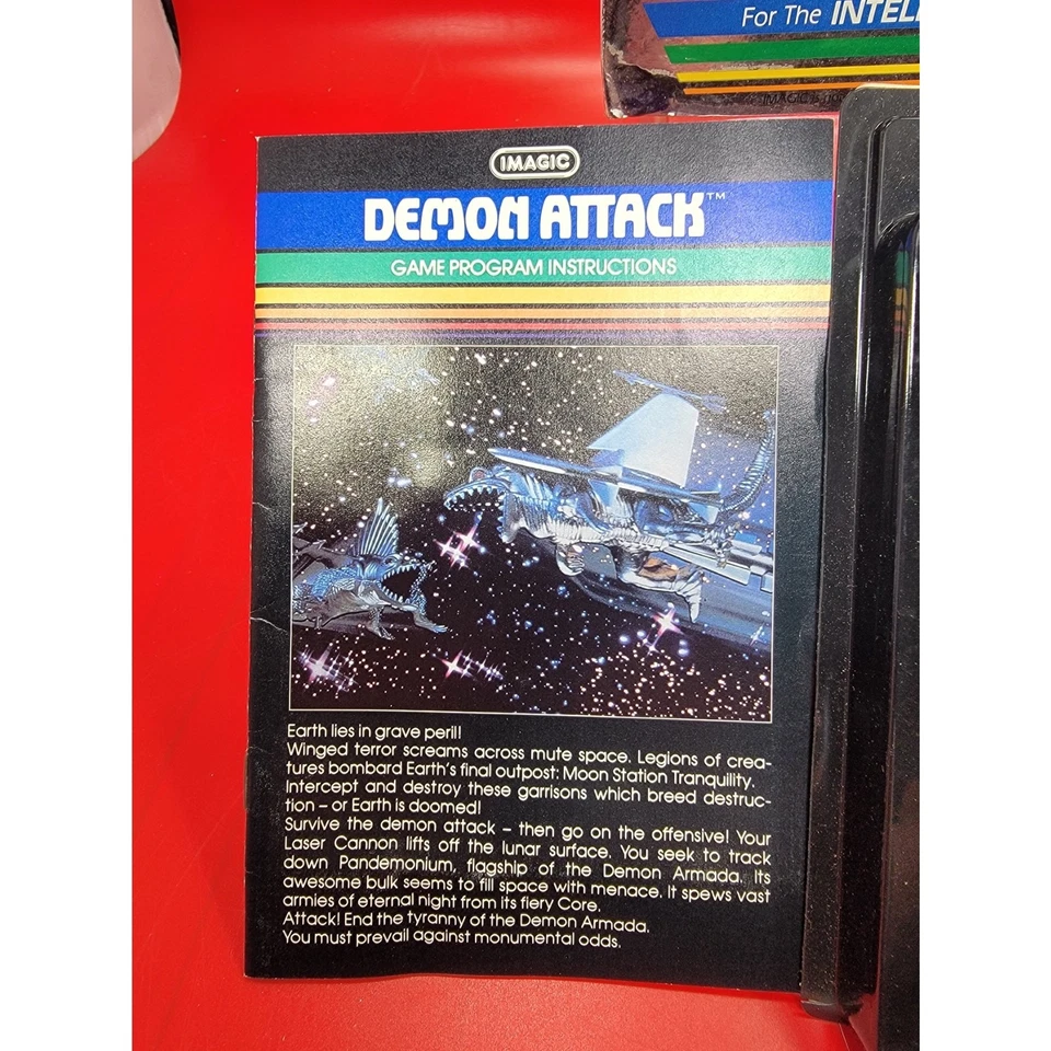 Demon Attack Intellivision, 1982 Complete w/ Manual and 1 Inlay - Image 4 of 4