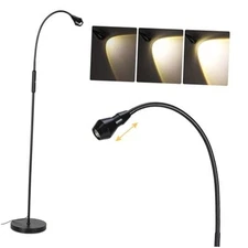  Adjustable LED Beam Floor Lamps for Living Room, Reading Lamp with Black
