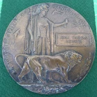WW1  MILITARY BRONZE MEMORIAL DEATH PLAQUE TO THE CHESHIRE  REGIMENT