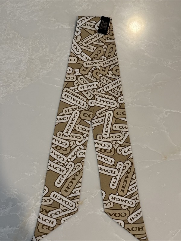 Coach Silk Hair/purse Scarf 32”