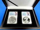 2026  Unc. (W) & Proof W, 2-Coin Set, 40th Ann. NGC MS/PF 70,  250 Flag Label