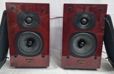 Quad 77/11L High Gloss Cherry Red Bookshelf Speakers 6ohms 100w,  Bi-Wireable.