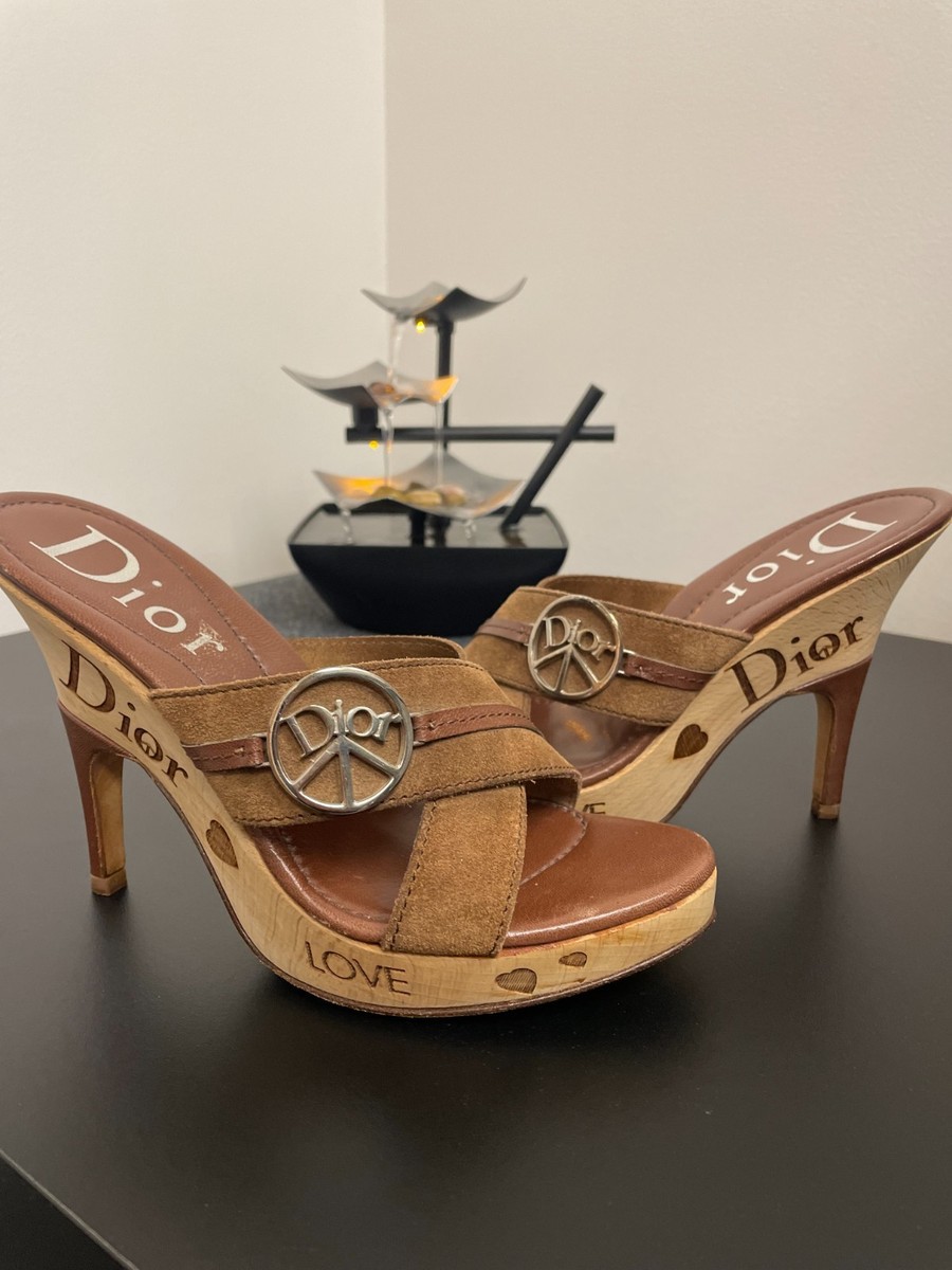 Dior パンプス ヒール ヴィンテージロゴ　22㎝ ディオールスリングバックパンプスエナメルサンダルパテント