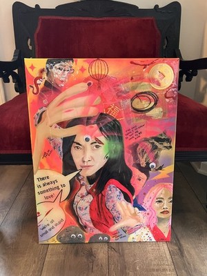 Everything Everywhere All At Once Original Mixed Media Canvas Painting Fan Art