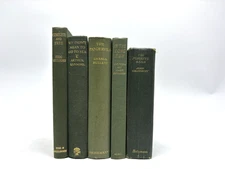 Collection of Vintage Green Books for Decoration. 17cm shelf space.