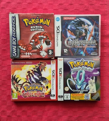 Pokemon Rubin CastleVania Ecclesia Omega Crystal Nintendo Game Boy 3DS Advance