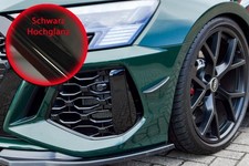 2 tlg. Spoilerecken Flaps Luftführung Satz aus ABS für Audi RS3 8Y Schwarz Glanz