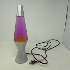 Vintage Lava Lamp By Motion And Glitter Model 2000 14", Yellow Wax Pink Water