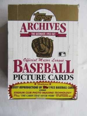 1991 Topps Archives Baseball 1953 Reprint Hobby Box 36 Packs Mickey Mantle