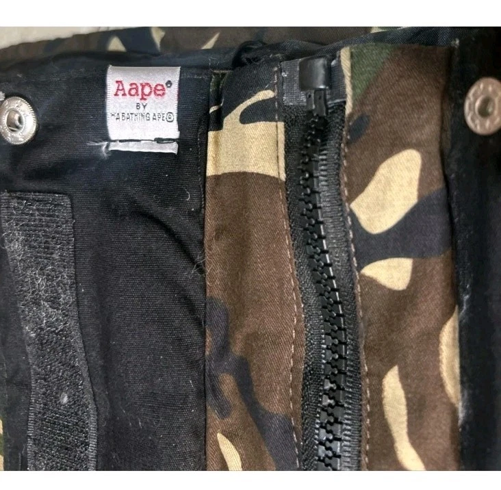 AAPE By A Bathing Ape 1st Camo Down Puffer Jacket XL Green Camo ASW2002A image 21