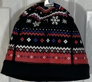 Adult Brooks RUN MERRY CHRISTMAS BEANIE CAP 2019? Snowflakes Stretch Hat  NWOT