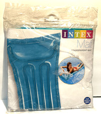 New in Sealed Package - INTEX Transparent Blue Mat - Float, Swim - 72in X 27in