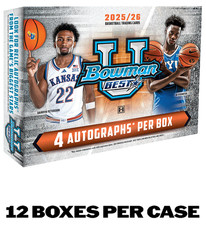 2025-26 BOWMAN UNIVERSITY 12-BOX HOBBY CASE (48 AUTOS) Basketball New Presale