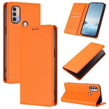 Funda de teléfono multifuncional PU abatible para Motorola Moto E20