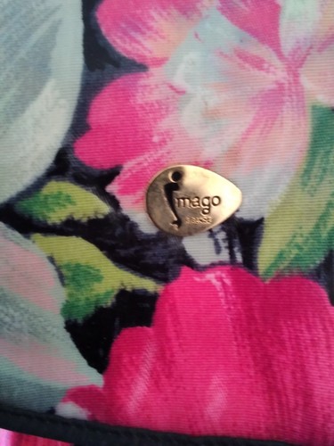 MAGO FIRENZE Pink Floral Patent Backpack With Black Sraps.Orig Tag Still Atached - Picture 5 of 8
