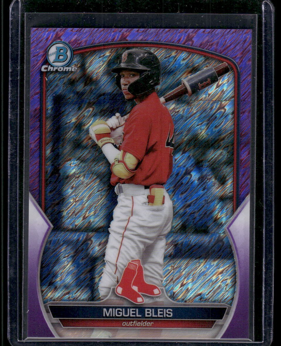 2023 Bowman Chrome #BCP-223 Miguel Bleis Prospects Purple Refractor #/250