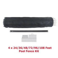 4 x 24/36/48/72/96/108 FT Swimming Pool Safety Fence For In-ground Pool Fence