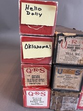 Lot of 12 Vintage QRS Piano Word Rolls Classic Favorites