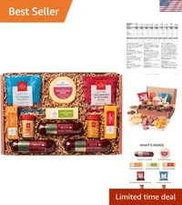 Signature Beef Meat and Cheese Gift Basket (Large) - Box Set | Charcuterie Board