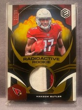2019 Panini Elements - Radioactive Rookie Materials Hakeem Butler #RR-38 Gold...