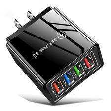 4Port USB Wall Charger Quick Charge QC 3.0 Powerful Adapter for Home Office