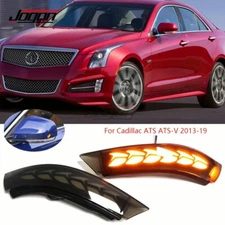 LED Dynamic Side Mirror Turn Signal Light For Cadillac ATS ATS-V 2013 2014 15-19