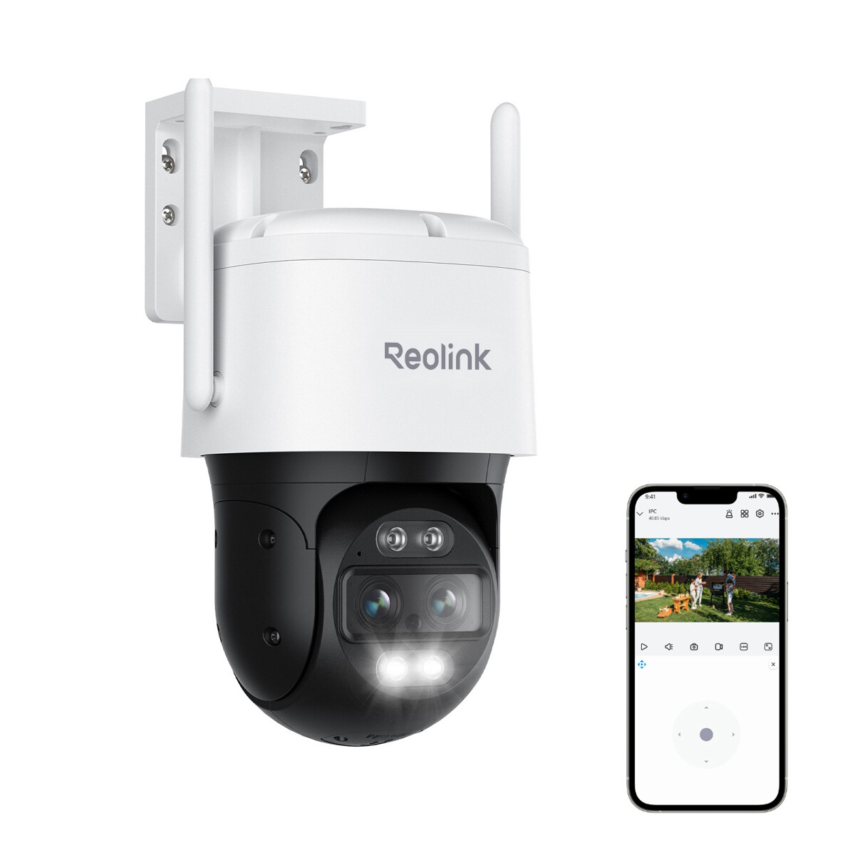 Reolink TrackMix WiFi 8MP Outdoor Security Camera Dual Lens Color