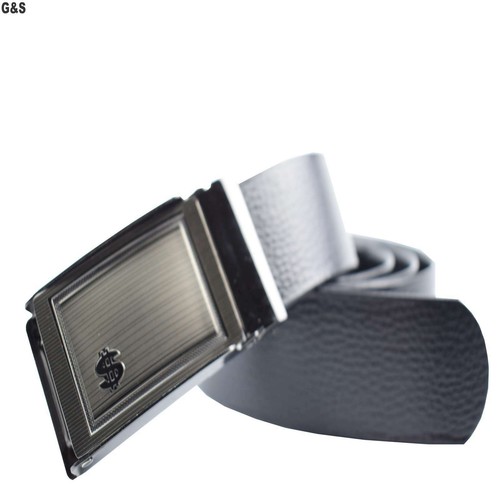 new mens leather belt new look elegant boyfriend jeans trousers buckle blackbelt - 第 1/3 張圖片