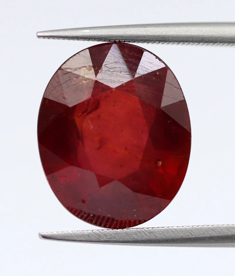 8.45 Ct Certified Natural Pinkish Red Ruby Faceted Oval Gemstone Loose 12x10 mm - Image 3 of 4