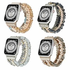 Jewelry Agate Watch Band Strap For Apple Watch Series 7 6 SE 5 4 3 2 1 38-45mm