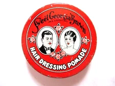 Cute Little Vintage Tin "Hair Dressing Pomade" "Sweet Georgia Brown" Color *