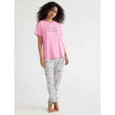 Joyspun Women's T Shirt  Joggers PJ Set Pink Cloud Size 3X 22W-24W 