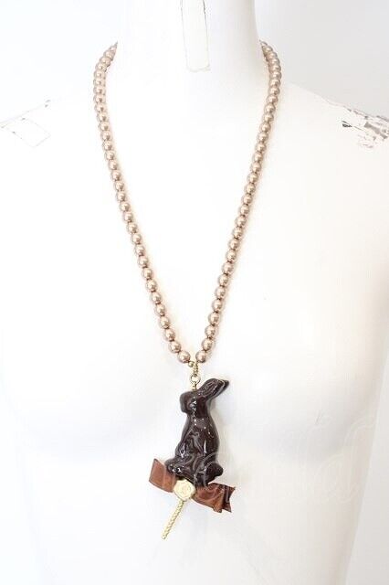 【在庫限り】 Acclollipop / Q-Pot. Chocolate O-24-03-30 Necklace Rabbit Q-pot