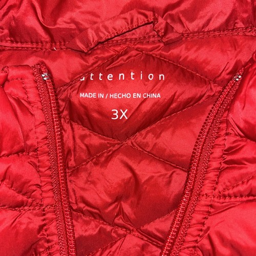 Attention 3x Red Puffer Vest Women’s Down Filler See Small Flaws Ready To Wear - Picture 2 of 8