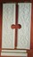 pair antique deeply carved walnut wood baroque architectural panel chalky white