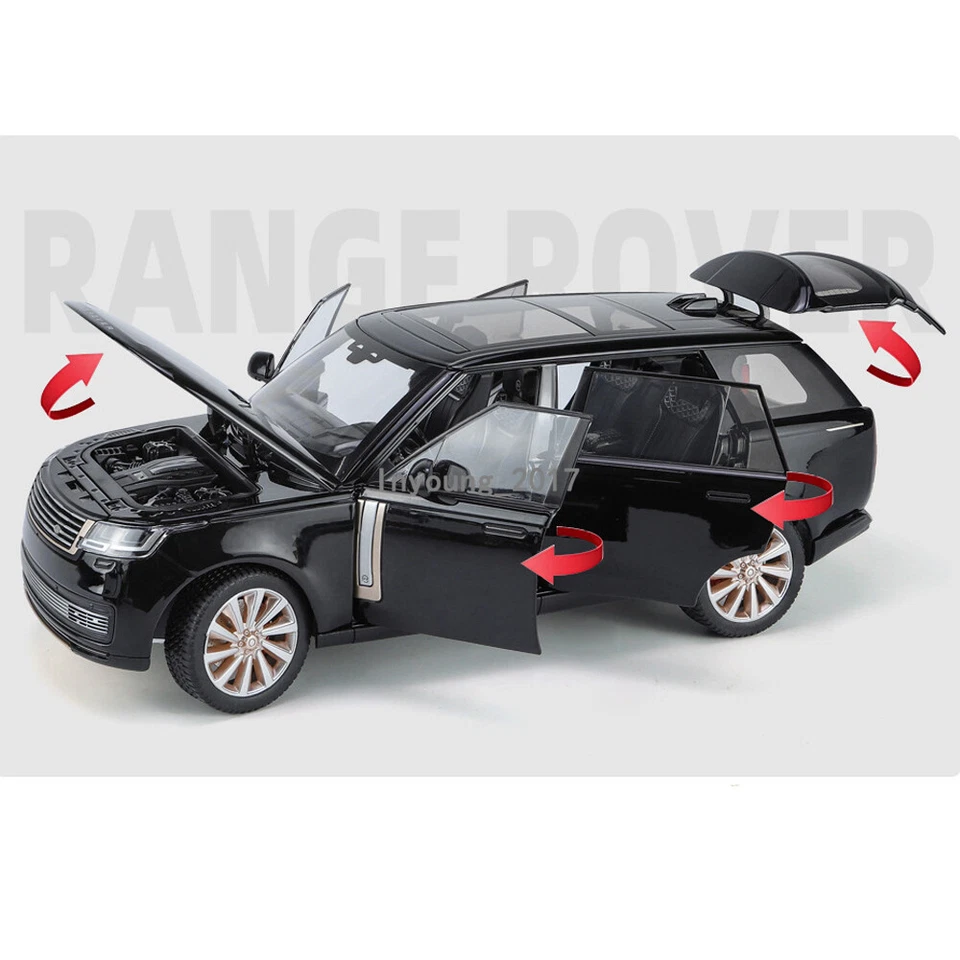 1/18 2022 Land Rover Range Rover SV Model Car Diecast Toy Cars Collection Black - Image 4 of 4