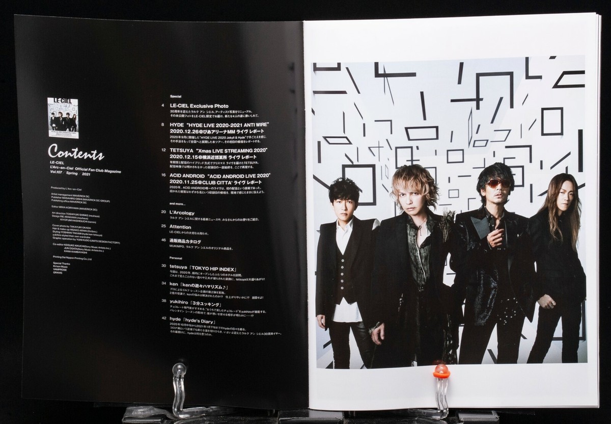 L'Arc~en~Ciel LE-CIEL 2021 Vol.107 Japan Fan Club Book hyde