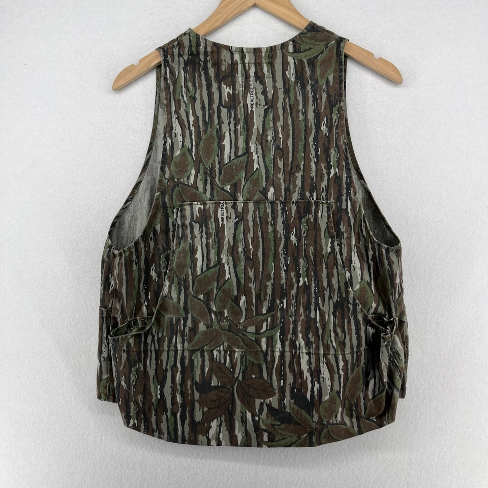 RANGER Vest Mens S Realtree Vest Camo Full Zip Back Pouch Hunting Camp Green USA - Image 2 of 4