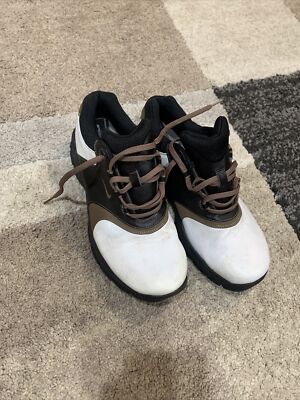 Nike Golf Shoes Brown White 309894-121 Leather Golfing Cleats Men’s Size 9.5 Nike Golf Shoes Brown White 309894-121 Leather Golfing  main image 2