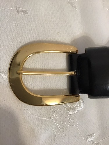 A Brod black Leather Belt, sz S, made in Taiwan - Picture 2 of 4