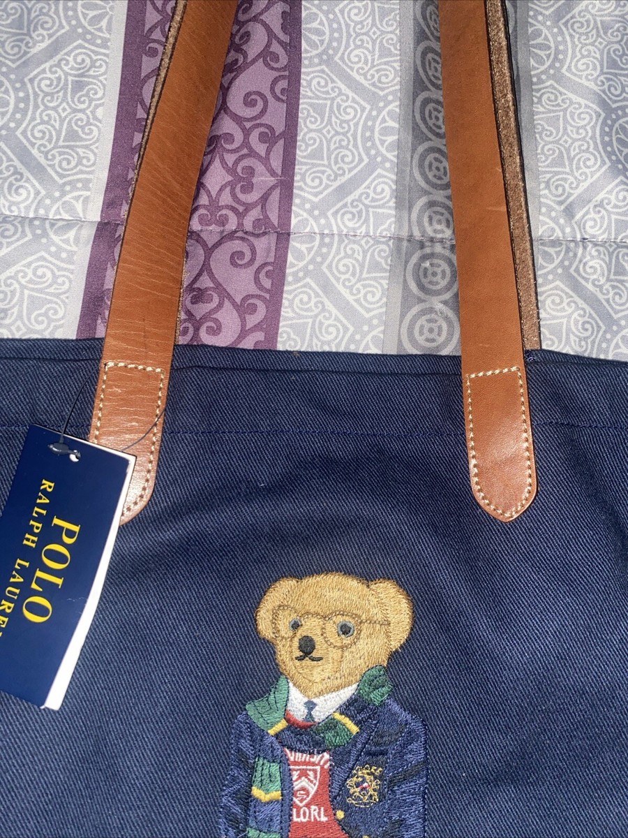 Polo Ralph Lauren Iconic Preppy Polo BEAR Twill & Leather