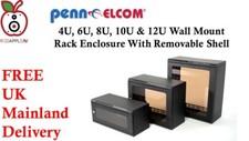 Image of Penn Elcom Wall Mount Rack Enclosure 4-12U 250mm/9.8" Deep Removable Shell