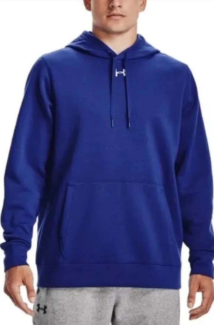 Under Armour Men's Royal UA Hustle Fleece Hoodie Men Large