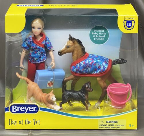 Breyer Day at The Vet Doll & Animals Set | 8 Piece Playset