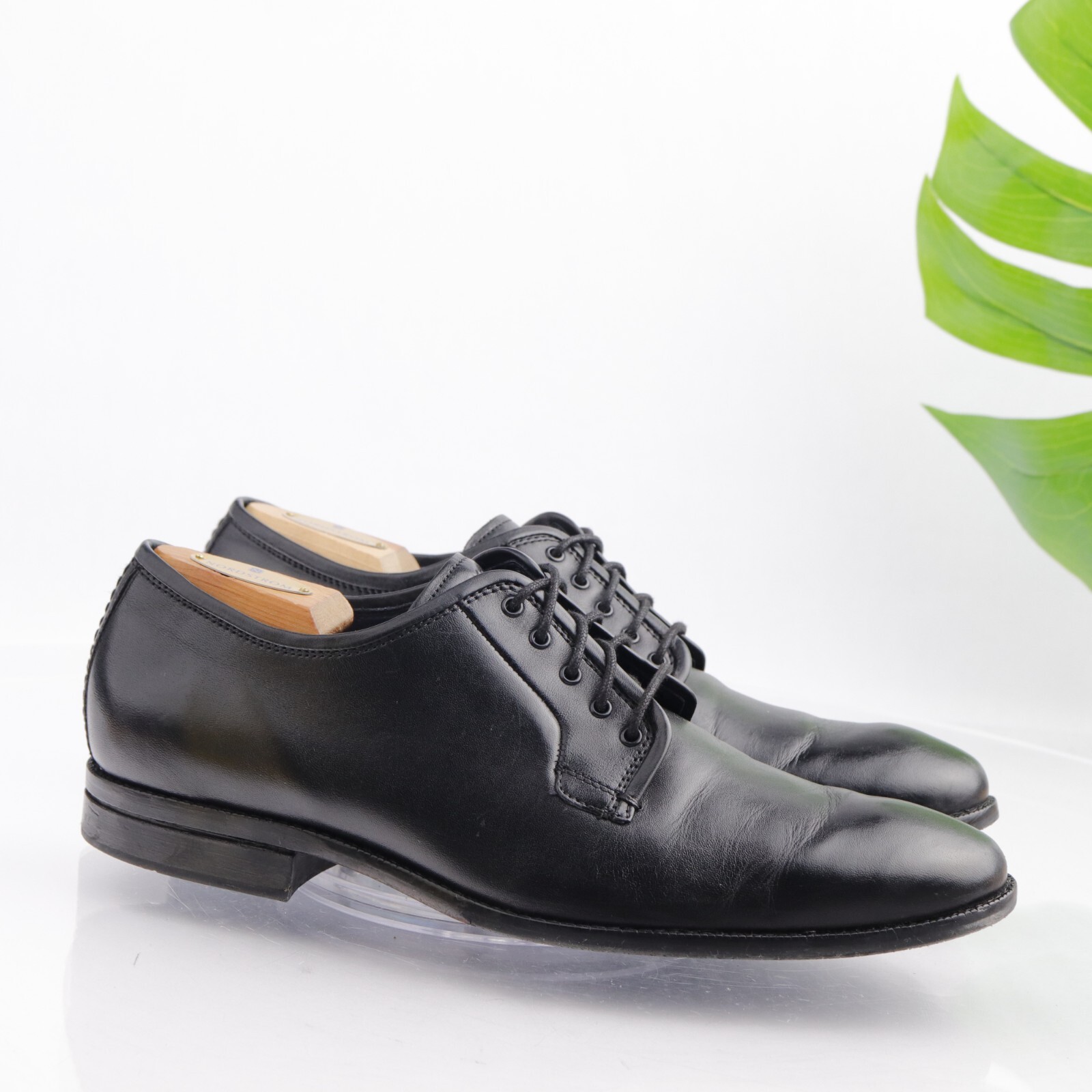 SAOLA Oxford da uomo Cole Haan Warner Grand Postman taglia 10 M pelle nera punta piatta