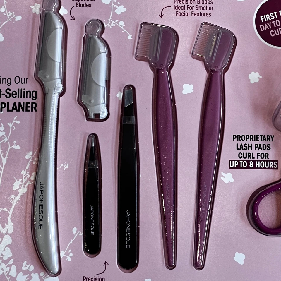 JAPONESQUE Impecable Cara Cejas Kit Rizador de Pestañas Pinza Dermaplaner Set de Regalo Foto 3 de 4