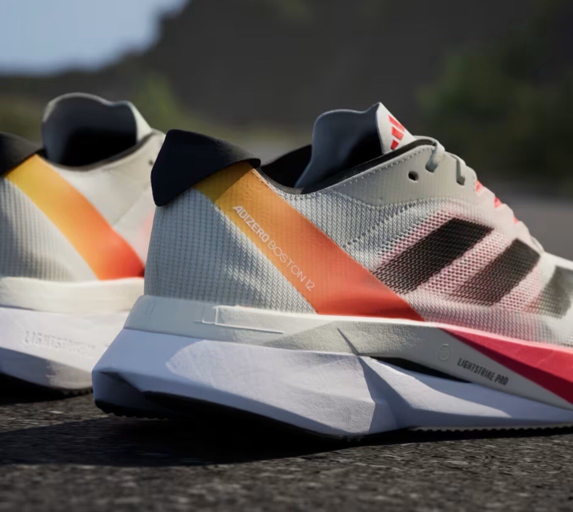 adidas ADIZERO ボストン１２　 ホワイト/オレンジ/ブラック Adidas Adizero Boston Off White Black Solar Red Race Shoes