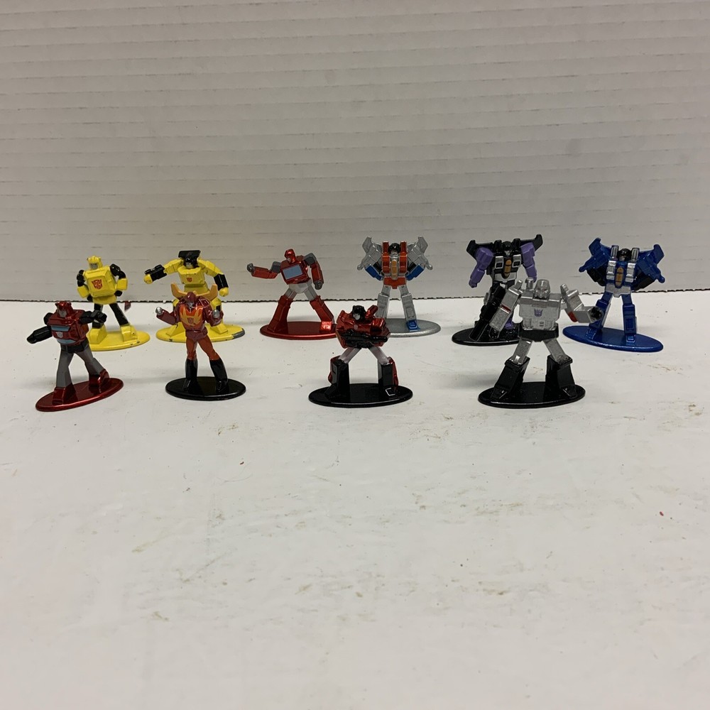 Jada Toy 10pc Mini-Figures Die-Cast Metal Transformers Action Set