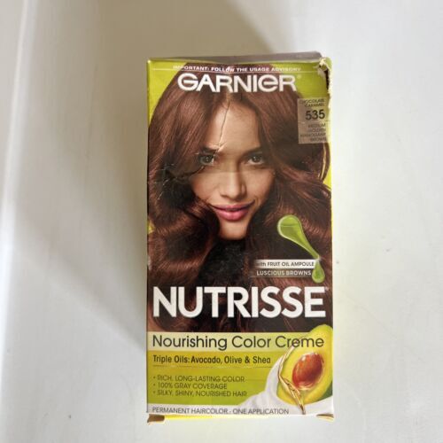 Garnier Nutrisse Permanent Hair Color - 535 Medium Gold Mahogany Brown