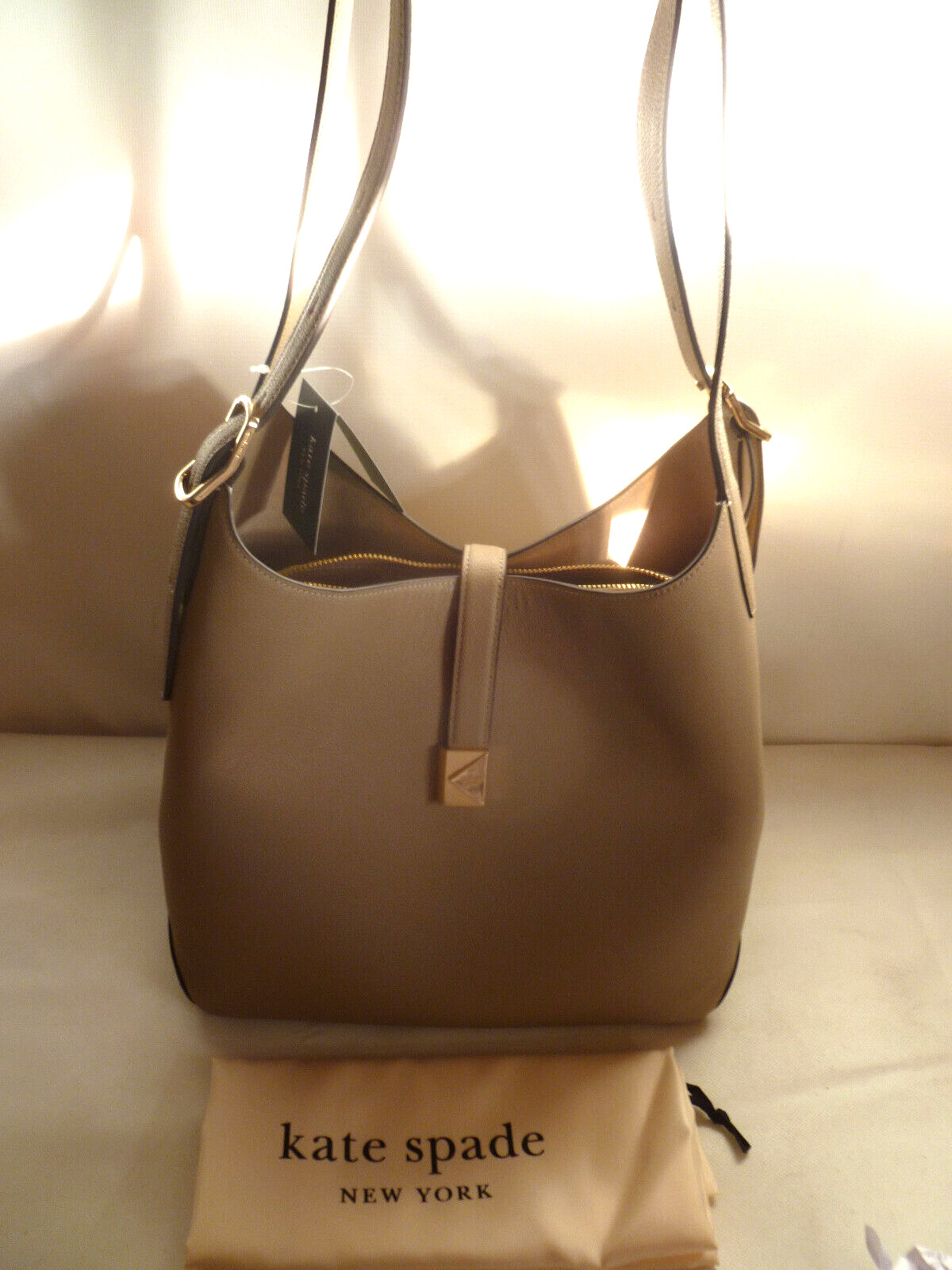 Kate Spade Deco Tote Shoulder Bag Handbag in Timeless Taupe Pebbled RRP £395 New